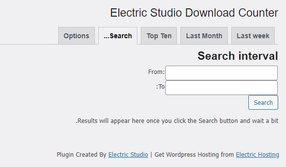 جستجو تعداد دانلود ها به صورت تاریخ مشخص