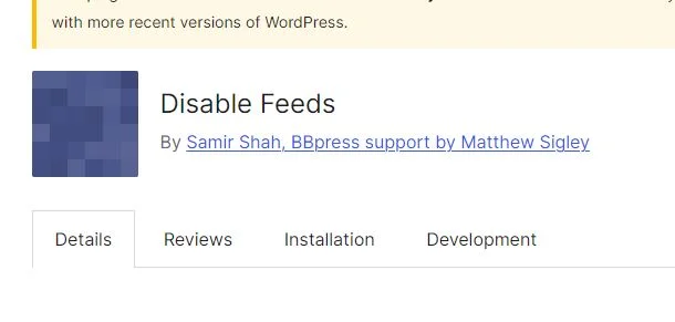 افزونه Disable Feeds