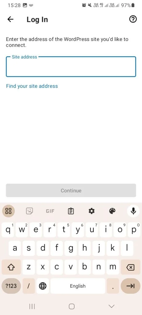 وارد شدن پنل مدیریت سایت وردپرس با گوشی موبایل