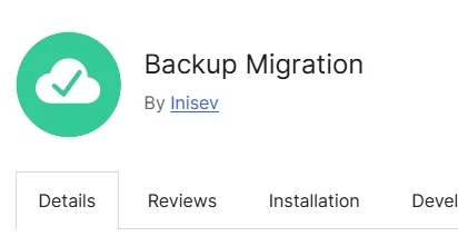 بک آپ گیری از سایت وردپرسی با افزونه Backup Migration
