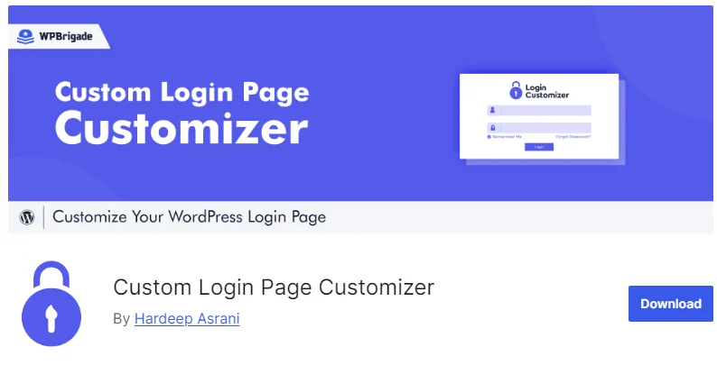افزونه Custom Login Page Customizer
