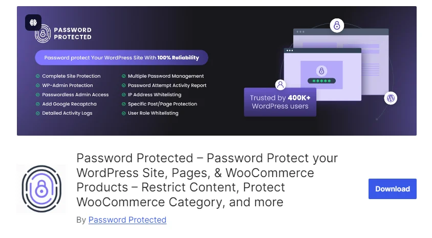 افزونه Password Protected
