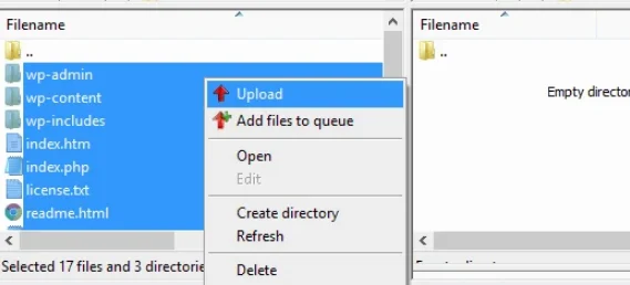 آپلود فایل های سایت از طریق فایل زیلا