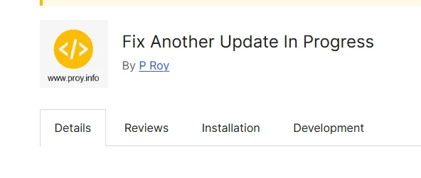 افزونه Fix Another Update In Progress