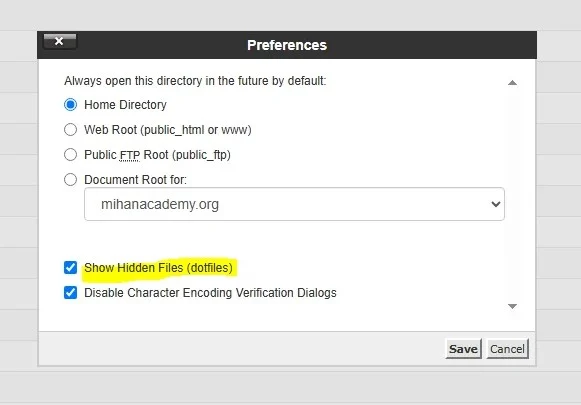 نمایش دادن فایل های مخفی در وردپرس